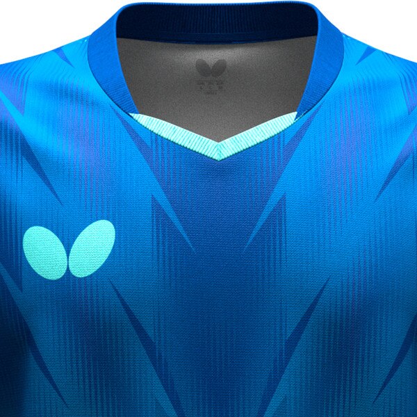 Butterfly Flazer Shirt - Blue - Front - Close-Up